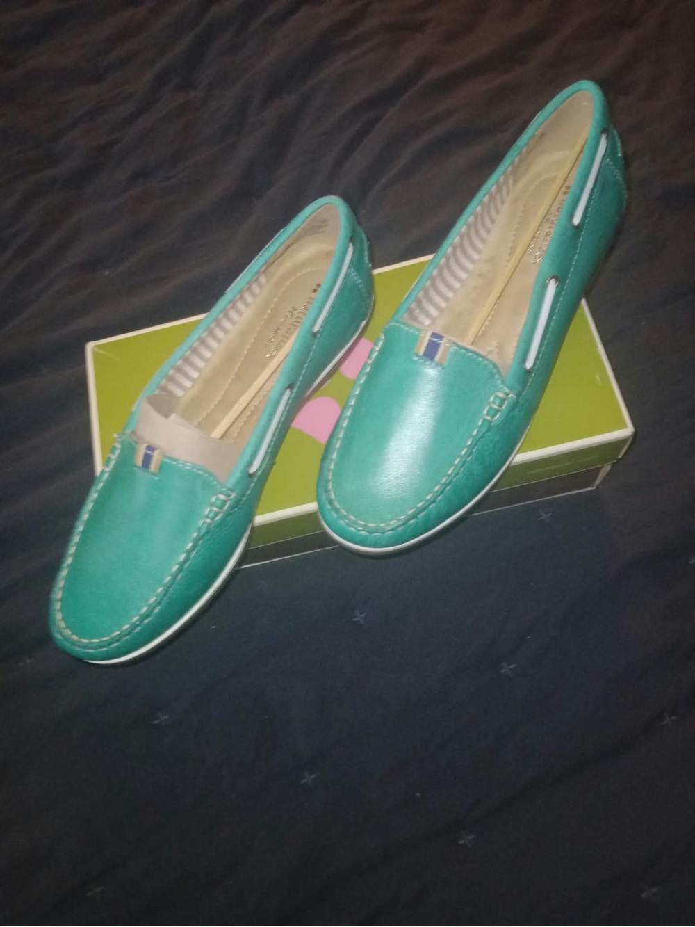 Naturalizer Women's Teal Green Slip-On Loafers